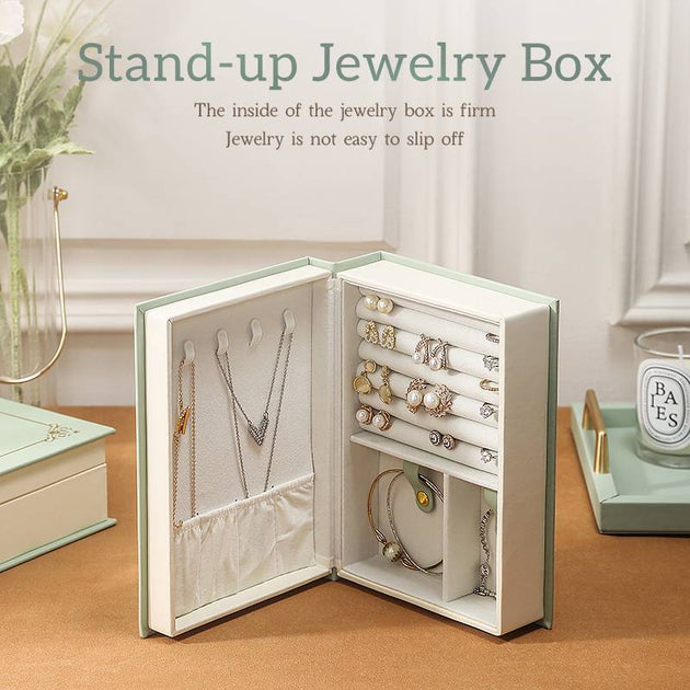Women's Jewelry Box, Senior PU Leather, 3 Layer Medium Sized Jewelry  Storage Box with Lock, Portable Travel Jewelry Case Multifunctinal  Organizer for
