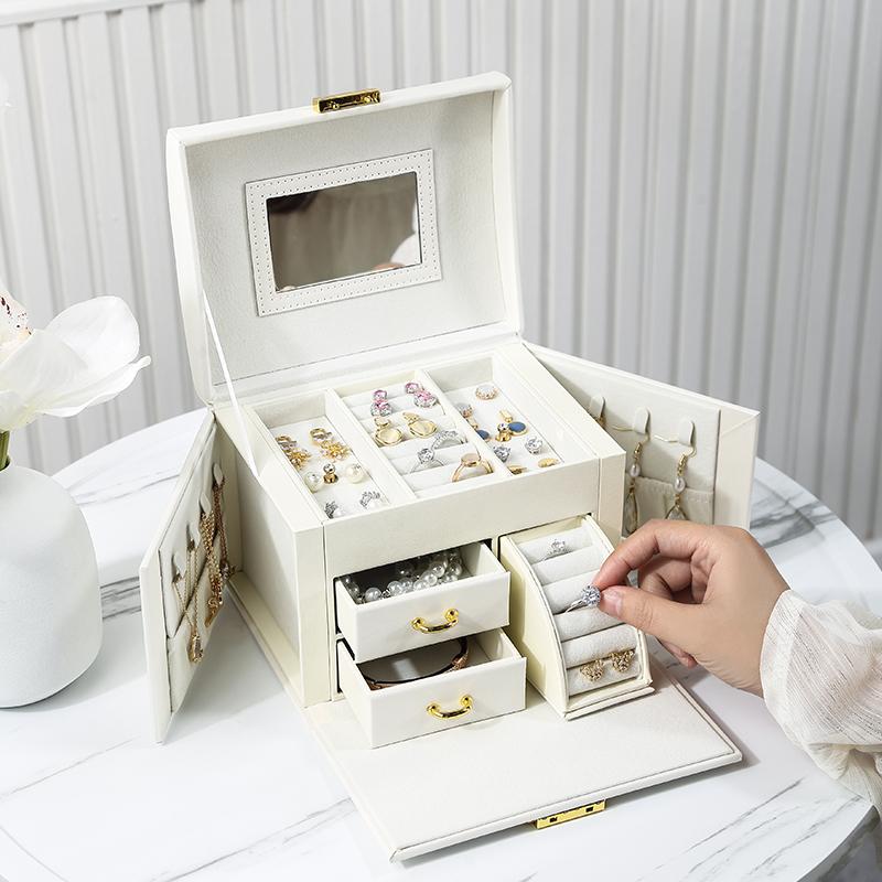 Customized wooden jewelry box engraving lettering gift gift jewelry storage box  jewelry box small wood - Shop GOLDEN BIRD Storage - Pinkoi